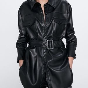 Zara faux leather coat